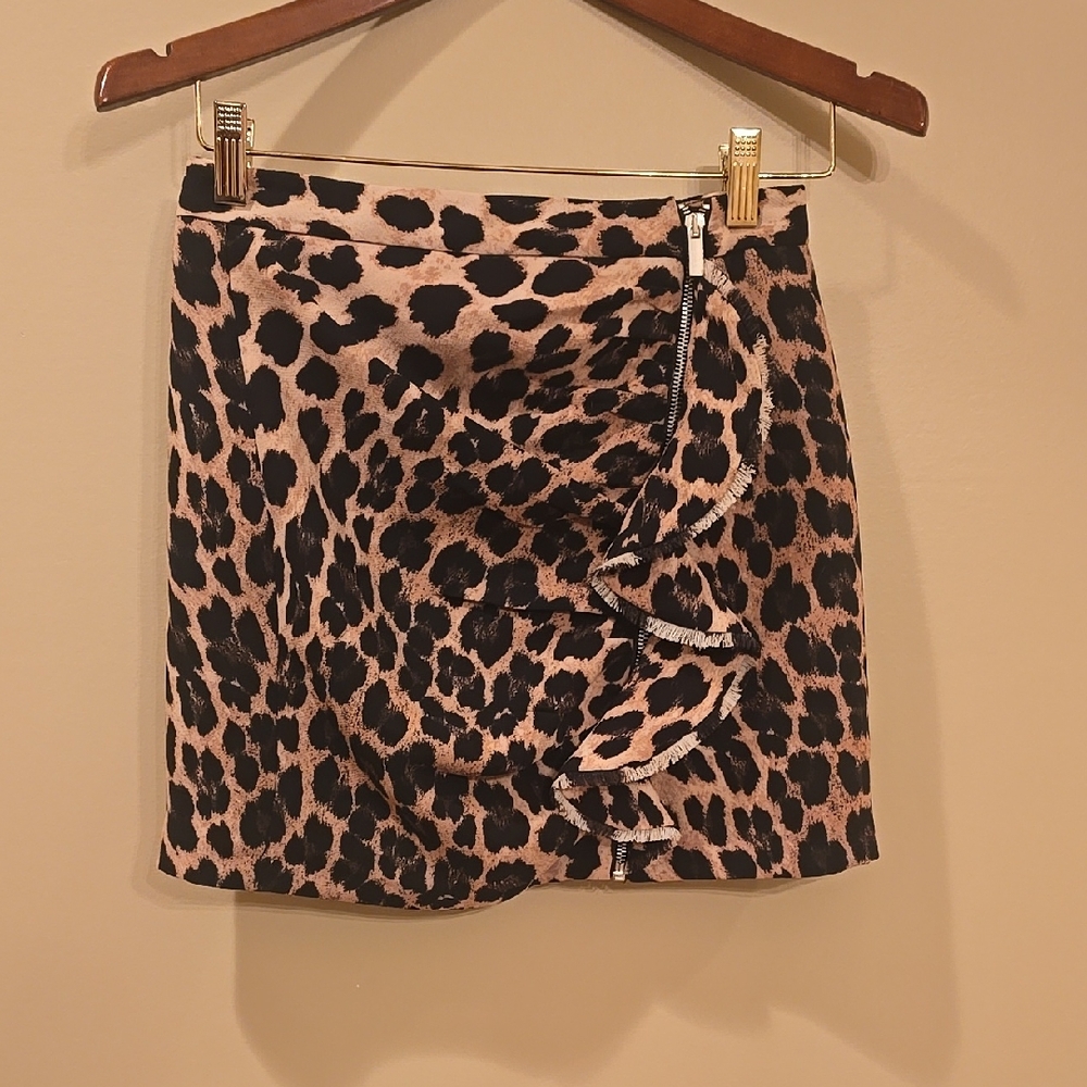Zara Leopard Print Women's Skirt XS